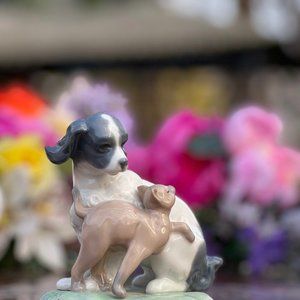 Lladro NAO Porcelain “Dog & Cat in Harmony” 1987 - Retired